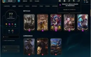 Conta Platina 4 com 77 skins +4 Prestigios