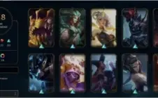 Conta com várias skins lol