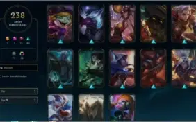 Conta com várias skins lol