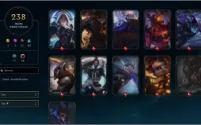 Conta com várias skins lol