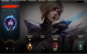 Conta com várias skins lol