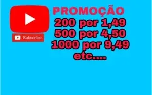 100 inscritos no YouTube ( barato e com qualidade )