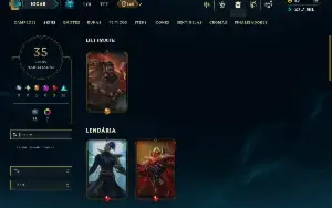 Bronze 2 com 120 Champs e 35 Skins ( Mais de 250 Jogos )