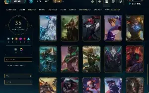 Bronze 2 com 120 Champs e 35 Skins ( Mais de 250 Jogos )