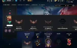 Bronze 2 com 120 Champs e 35 Skins ( Mais de 250 Jogos )