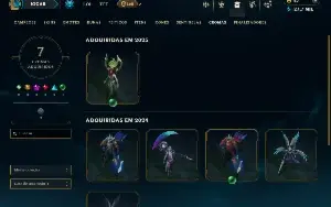 Bronze 2 com 120 Champs e 35 Skins ( Mais de 250 Jogos )