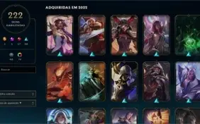 Conta League of Legends Diamante - 222 skin e 74 chromas