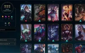Conta League of Legends Diamante - 222 skin e 74 chromas