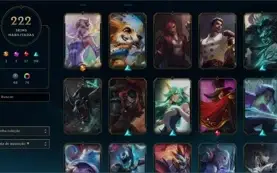 Conta League of Legends Diamante - 222 skin e 74 chromas
