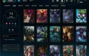 Conta Unranked com 150 Champs e 74 Skins ( JG / TOP / MID )