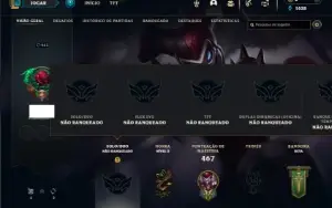 Conta Unranked com 150 Champs e 74 Skins ( JG / TOP / MID )
