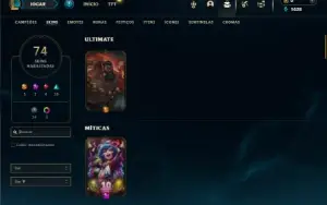 Conta Unranked com 150 Champs e 74 Skins ( JG / TOP / MID )