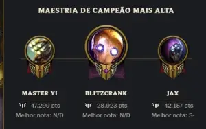 Conta Main Jax/Master Yi (Neo Pax Jax)