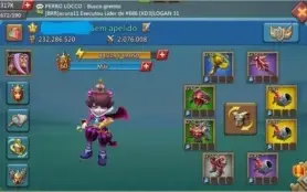 Conta Lords Mobile 230M, T4, 300D de Acc, Pacto 4, 270k Gem