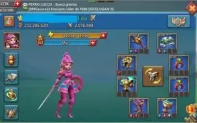 Conta Lords Mobile 230M, T4, 300D de Acc, Pacto 4, 270k Gem