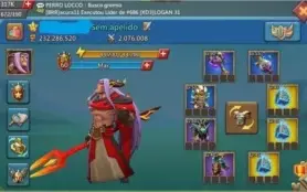 Conta Lords Mobile 230M, T4, 300D de Acc, Pacto 4, 270k Gem