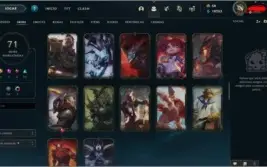 Conta league of legends Platina 3 com 71 skins