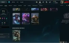 Conta league of legends Platina 3 com 71 skins
