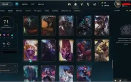 Conta league of legends Platina 3 com 71 skins
