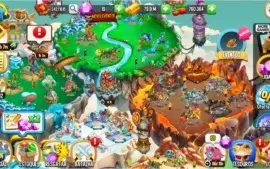 Conta DragonCity Level 61, 10 ilhas de barbada