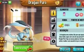 Conta DragonCity Level 61, 10 ilhas de barbada