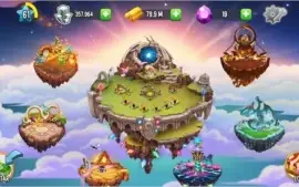 Conta DragonCity Level 61, 10 ilhas de barbada