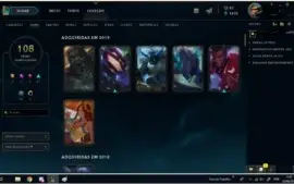 Conta 108 skins ouro II +100 champs