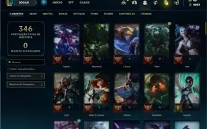 Conta bronze 3 com 91 Champs e 64 Skins + 30 Espolios