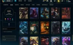 Conta bronze 3 com 91 Champs e 64 Skins + 30 Espolios