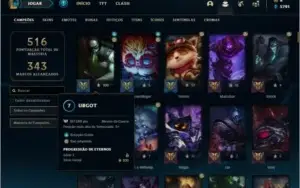 Conta ouro 4 com TODOS os champs e 232 Skins + 35 Cromas