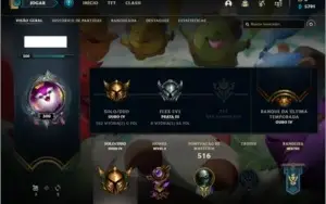 Conta ouro 4 com TODOS os champs e 232 Skins + 35 Cromas