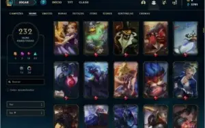 Conta ouro 4 com TODOS os champs e 232 Skins + 35 Cromas
