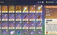 Conta AR 60 com 18 personagens t5 e 7 armas t5