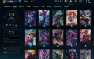 Ferro 2 com 115 Champs e 108 Skins ( MAIN SUP / ADC )