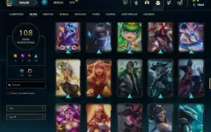 Ferro 2 com 115 Champs e 108 Skins ( MAIN SUP / ADC )
