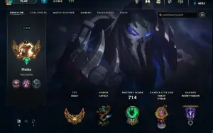 Conta em League Of Legends lvl660+ Gold+ em todas as ligas.