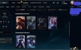 ACC LOL COM 242K(MIL) EA 77 CHAMPS E 21 SKINS POR R$110,00