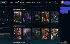 ACC LOL COM 242K(MIL) EA 77 CHAMPS E 21 SKINS POR R$110,00