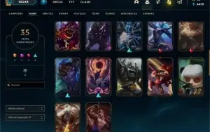 8 contas de LOL