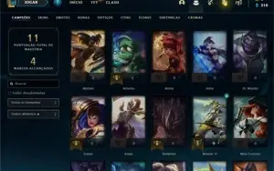8 contas de LOL