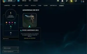 Conta unranked com 70 Champs e 49 Skins
