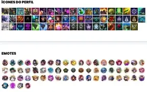 Conta unranked com 70 Champs e 49 Skins