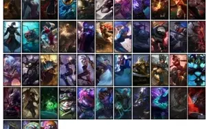 Conta unranked com 70 Champs e 49 Skins