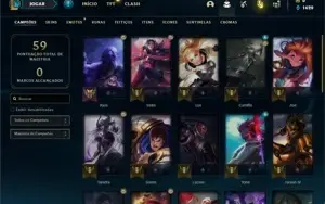 Conta Platina 4 com 32 Champs e 8 Skins + 4 Fragmentos