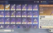 Ar49 Raiden shogun + cortadora, Xiao, Mona, Diluc e Atlas