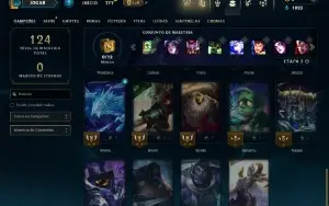 Unranked com 30 Champs e 4 Skins