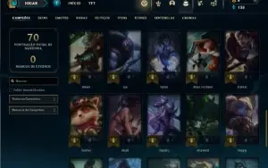 Prata 1 com 45 Champs e 16 Skins + 2 Fragmentos