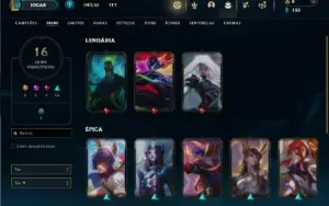 Prata 1 com 45 Champs e 16 Skins + 2 Fragmentos