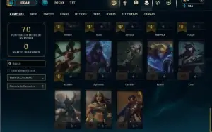 Prata 1 com 45 Champs e 16 Skins + 2 Fragmentos