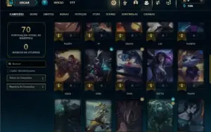 Prata 1 com 45 Champs e 16 Skins + 2 Fragmentos